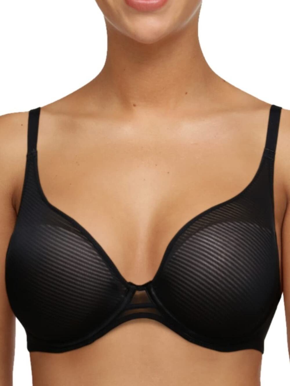 Passionata by Chantelle Nais Plunge T-Shirt Lightly Moulded Bra Black Size 32DD